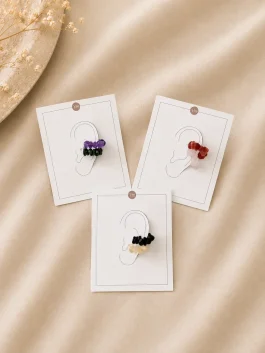 Duo Earcuffs Cuarzos Naurales