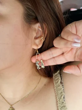 Aretes Alegría Jaspe Dálmata