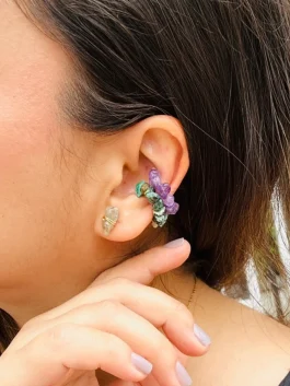 Duo Earcuffs Cuarzos Naurales