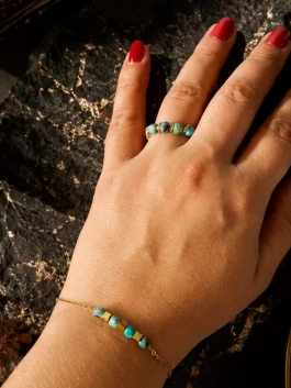 Anillo  Calma y Fuerza turquesa