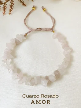 Pulsera Cuarzos Naturales – Cuarzo Rosado
