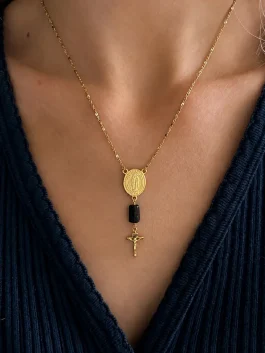 Collar Virgen Guadalupe – Turmalina