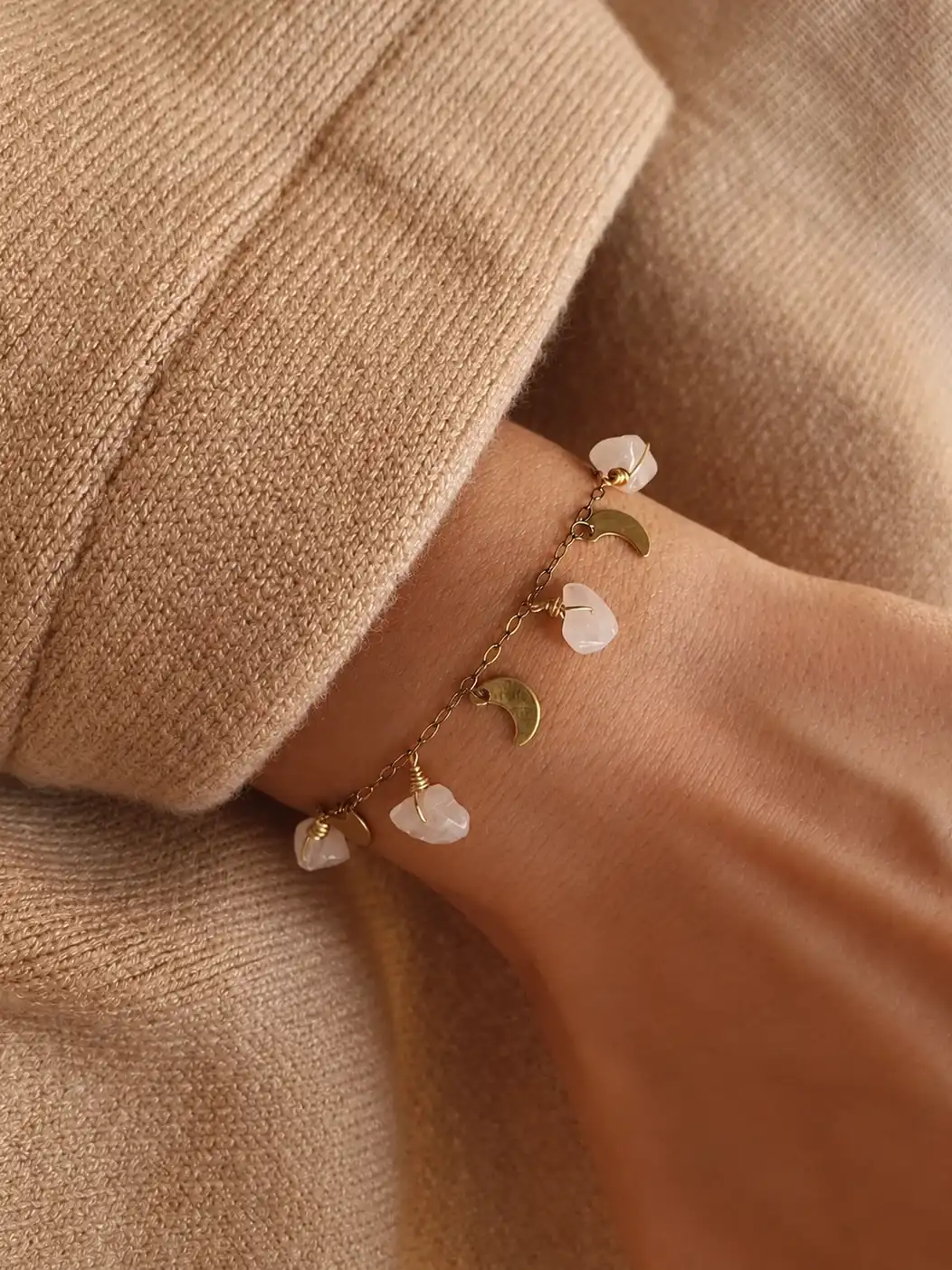 Pulsera Amor Cuarzo Rosado