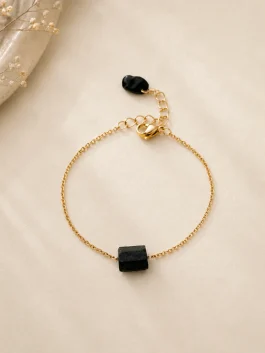Pulsera Protección Turmalina Acero