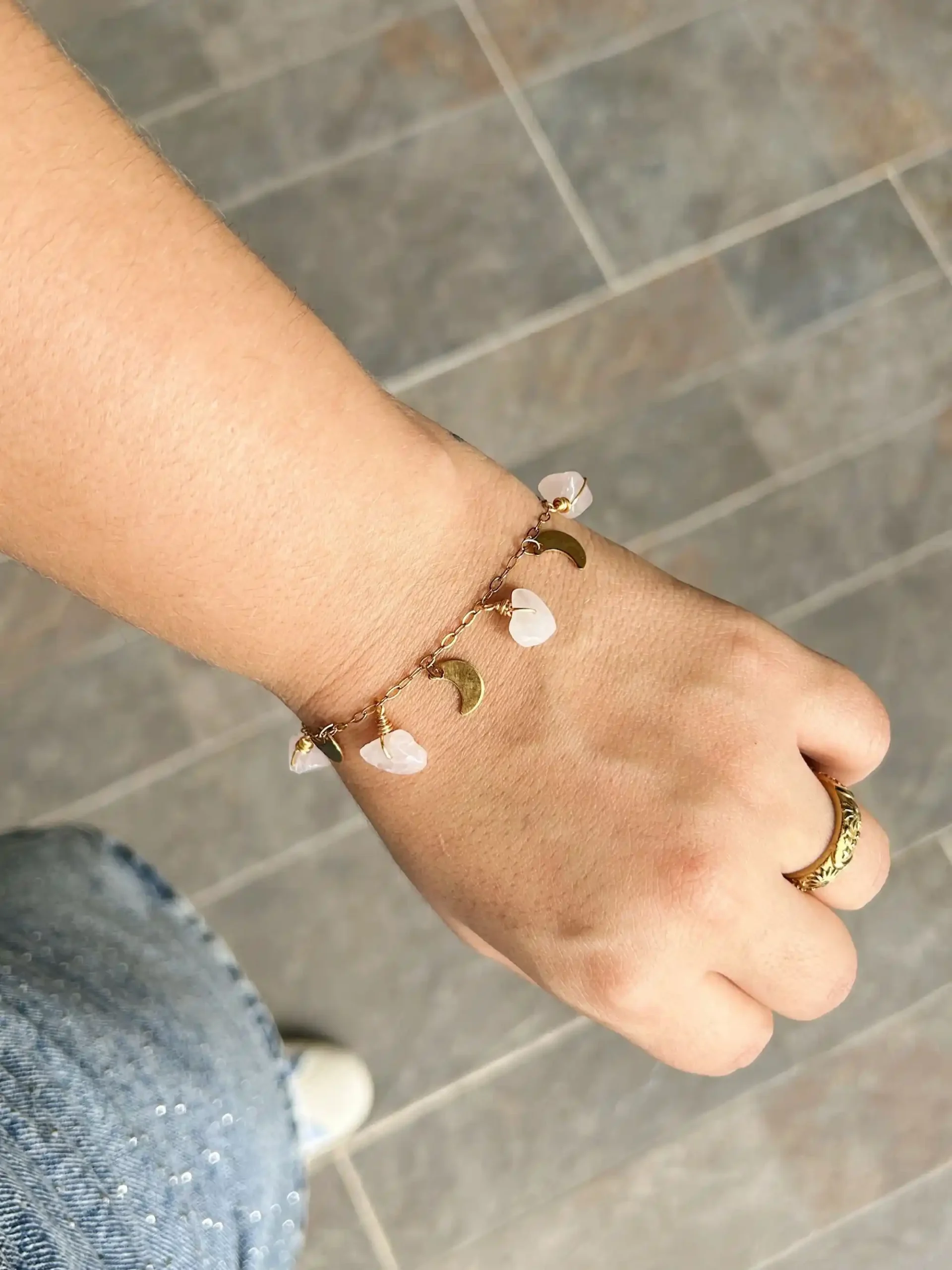 Pulsera Amor Cuarzo Rosado - Imagen 5