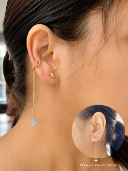 Earcuff Serenidad Agua Marina