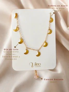 Collar Amor Luna Acero