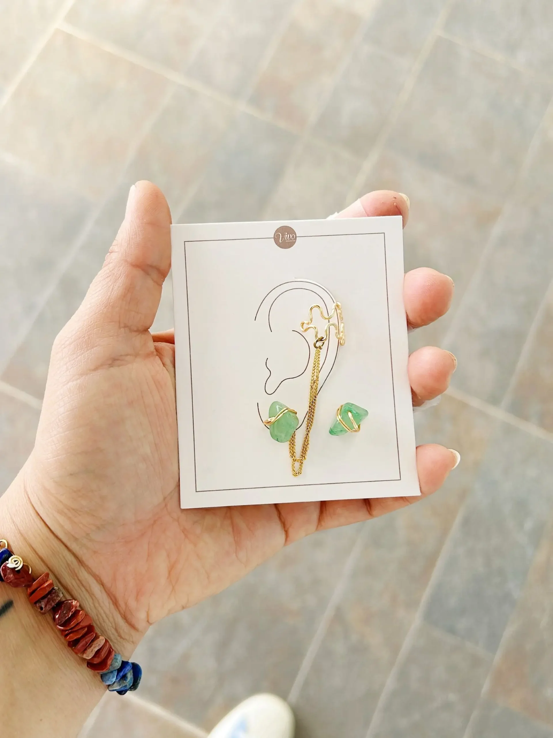 Earcuff Bienestar Aventurina - Imagen 3