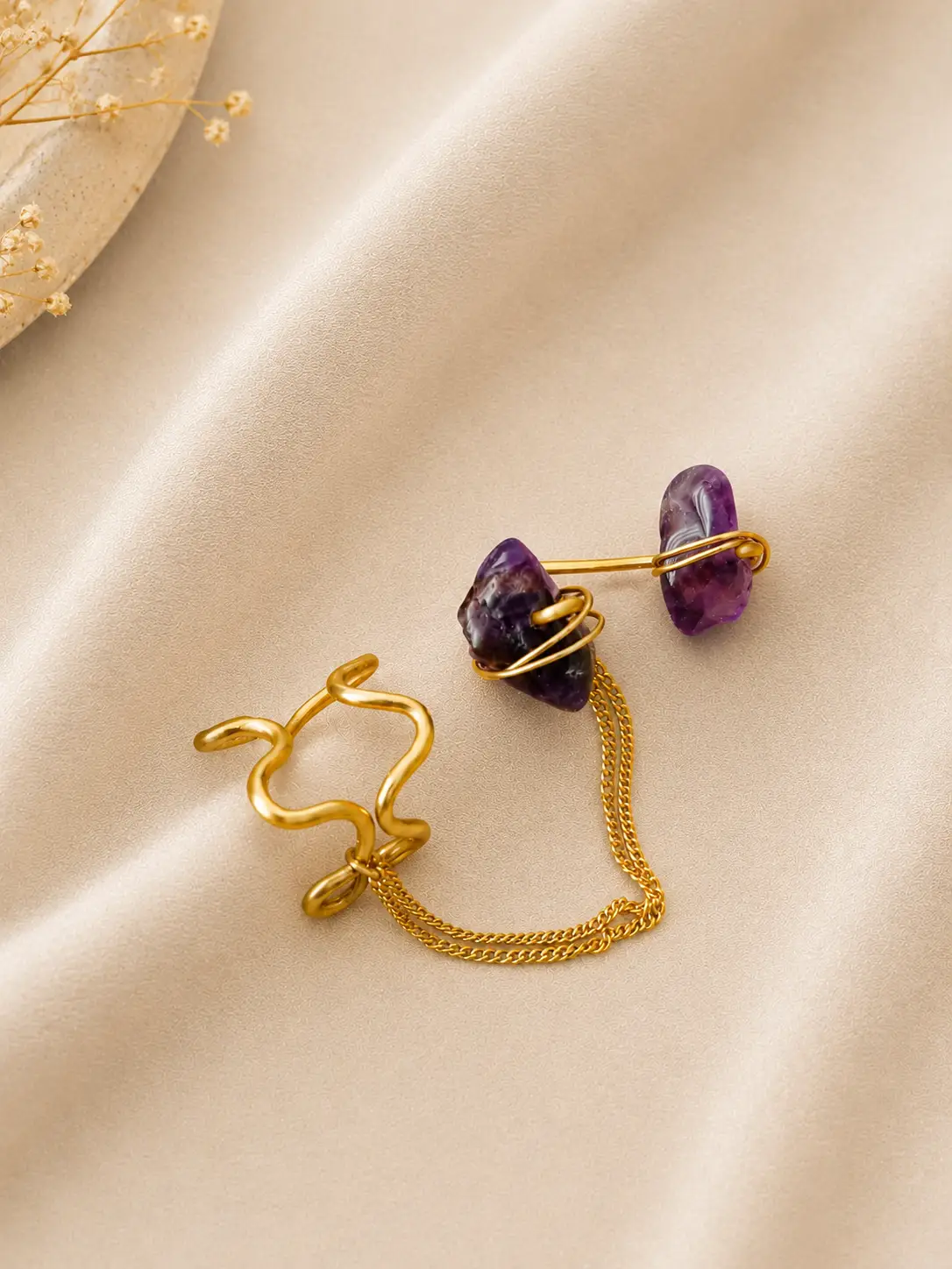 Earcuff Paz Amatista